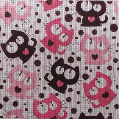 click here to view larger image of Heart Studded Crazy Cats (hand painted canvases)