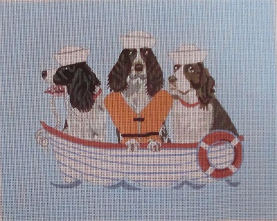 click here to view larger image of All Paws - Springers (hand painted canvases)