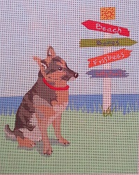 click here to view larger image of Lucky Dog German Shepherd (hand painted canvases)