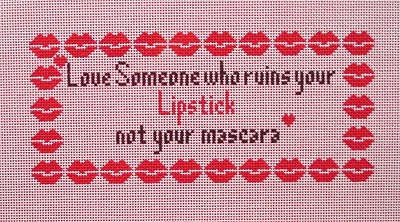 click here to view larger image of Love Someone Who Ruins Your Lipstick.... (hand painted canvases)