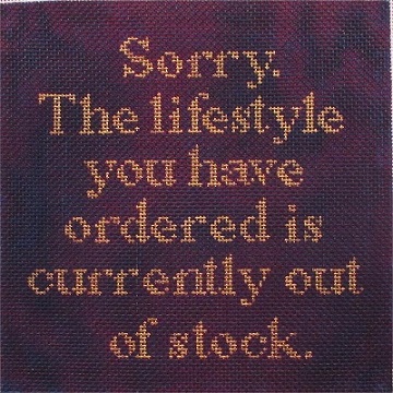 click here to view larger image of Sorry, Lifestyle Out of Stock (hand painted canvases)
