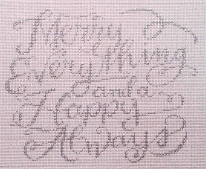 click here to view larger image of Merry Everything & Happy Always (hand painted canvases)