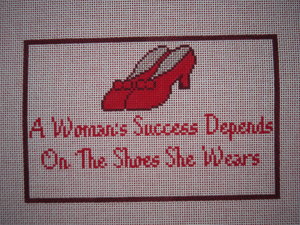 click here to view larger image of Woman's Success / Shoes (hand painted canvases)