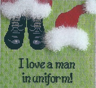 click here to view larger image of I love a man in uniform! (hand painted canvases)