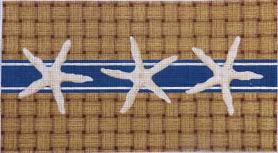 click here to view larger image of Starfish / Wicker Bolster (hand painted canvases)
