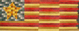 click here to view larger image of Waiting Flag w/ Squares and Stripes (hand painted canvases)