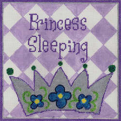 click here to view larger image of Princess Sleeping w/ Crown (hand painted canvases)