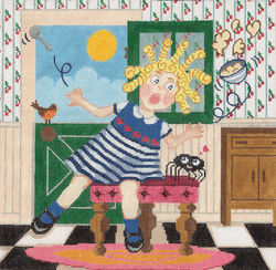 click here to view larger image of Miss Muffet (hand painted canvases)
