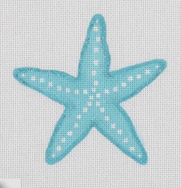 click here to view larger image of Seaside Starfish - Turquoise (hand painted canvases)
