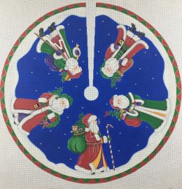 click here to view larger image of Old World Santa Tree Skirt (hand painted canvases)