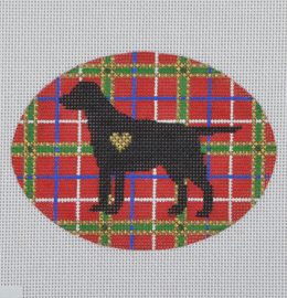 click here to view larger image of Plaid Labrador Retriever Silhouette (hand painted canvases)
