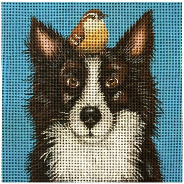 click here to view larger image of Luther and Pip (Border Collie) (hand painted canvases)