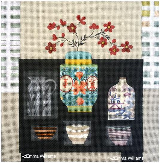 click here to view larger image of Chinese Jars (hand painted canvases)