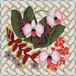click here to view larger image of Floral Lattice Border 1 (hand painted canvases)