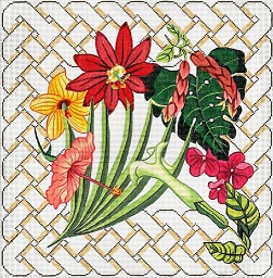 click here to view larger image of Floral Lattice Border 2 (hand painted canvases)