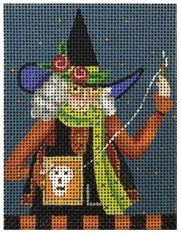click here to view larger image of Stitching Witch (hand painted canvases)
