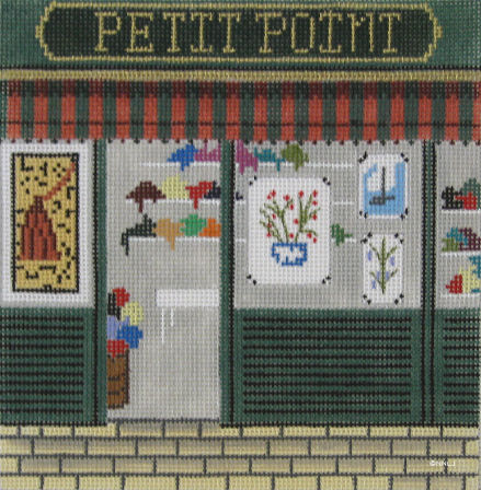 click here to view larger image of French Scenes - Needlepoint Shop (hand painted canvases)