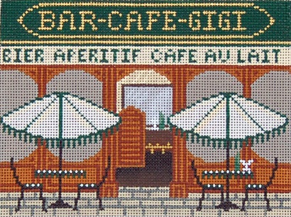 click here to view larger image of French Scenes - Bar Cafe (hand painted canvases)