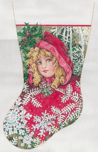 click here to view larger image of Scarlett Stocking (hand painted canvases)