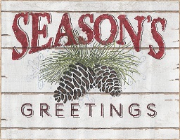 click here to view larger image of Seasons Greetings (hand painted canvases)