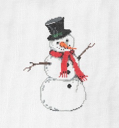 click here to view larger image of Ornament - Snowman  (hand painted canvases)