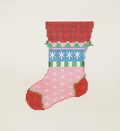 click here to view larger image of Ornament - Stocking  (hand painted canvases)