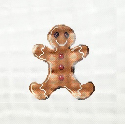 click here to view larger image of Ornament - Gingerbread Man  (hand painted canvases)