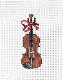 click here to view larger image of Ornament -Violin  (hand painted canvases)