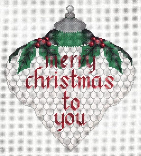 click here to view larger image of Christmas Ornament - 13 Count (hand painted canvases)