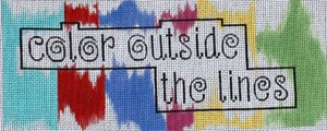 click here to view larger image of Color outside the lines (hand painted canvases)