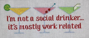 click here to view larger image of I'm not a social drinker... (hand painted canvases)