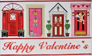 click here to view larger image of Valentine's Day Doors (hand painted canvases)