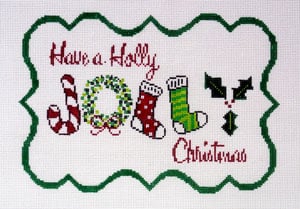 click here to view larger image of Have a Holly Jolly Christmas (hand painted canvases)