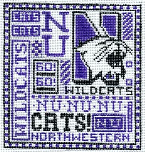 click here to view larger image of Northwestern (hand painted canvases)