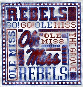 click here to view larger image of Ole Miss (hand painted canvases)
