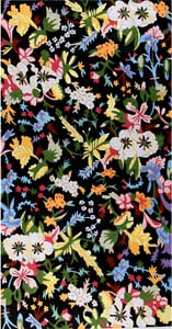 click here to view larger image of English Garden Floral on Black (hand painted canvases)