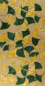 click here to view larger image of Ginkgo Leaves Collage (hand painted canvases)