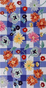 click here to view larger image of Gingham Floral (hand painted canvases)