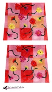 click here to view larger image of Gerber Daisies On Gingham Checks (hand painted canvases)