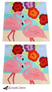 click here to view larger image of Flamingo Isle (hand painted canvases)