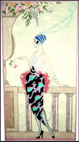 click here to view larger image of Flapper and Feathers (hand painted canvases)