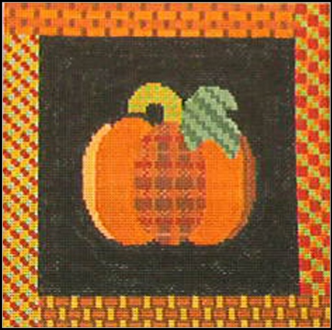 click here to view larger image of Pumpkin Quilt (hand painted canvases)