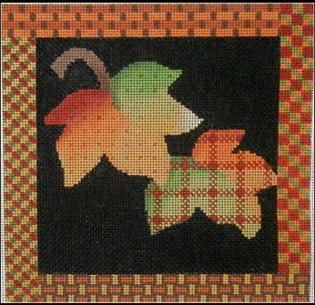 click here to view larger image of Fall Leaves Quilt (hand painted canvases)