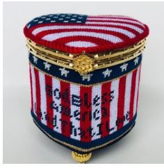 click here to view larger image of God Bless USA Box (hand painted canvases)