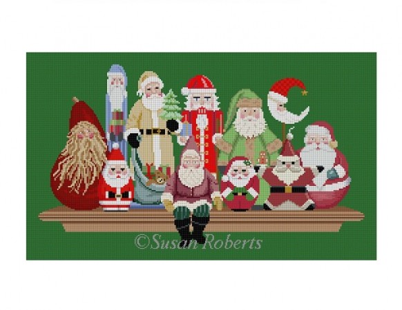 click here to view larger image of Santa Collection (hand painted canvases)