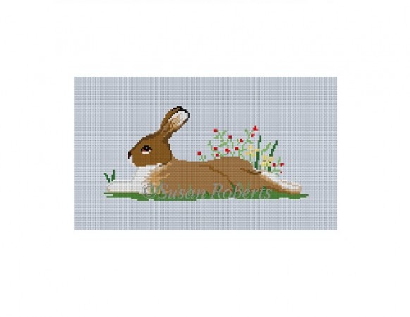 click here to view larger image of Rabbit in Flowers (hand painted canvases)