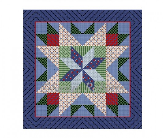 click here to view larger image of Patchwork Star (hand painted canvases)