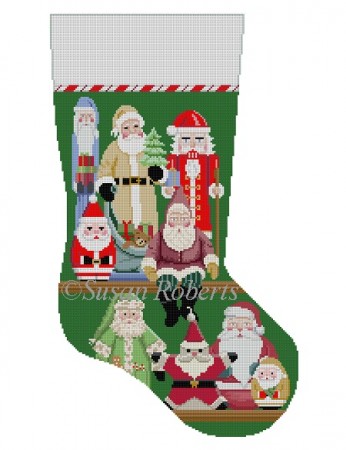 click here to view larger image of Santa Collection Stocking (hand painted canvases)