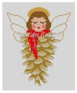 click here to view larger image of Pinecone Angel (hand painted canvases)