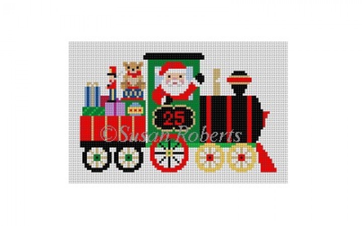 click here to view larger image of Train Santa (hand painted canvases)